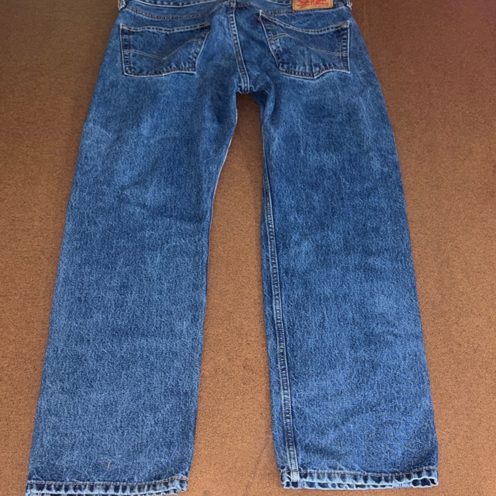 Levi's 505 Men's 36x32 Relaxed Back Pocket Jeans - Blue Denim - Picture 3 of 12